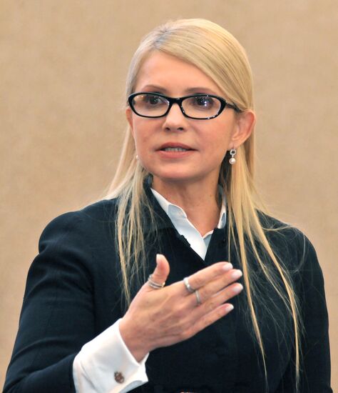News conference with Yulia Timoshenko in Lvov