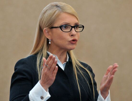 News conference with Yulia Timoshenko in Lvov