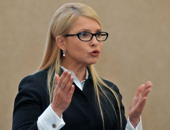 News conference with Yulia Timoshenko in Lvov