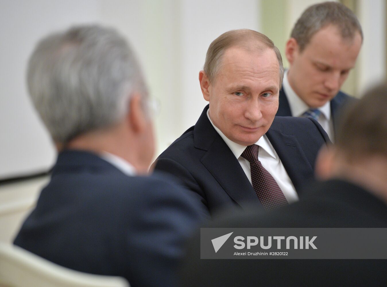 President Vladimir Putin meets with President of Austria Heinz Fischer