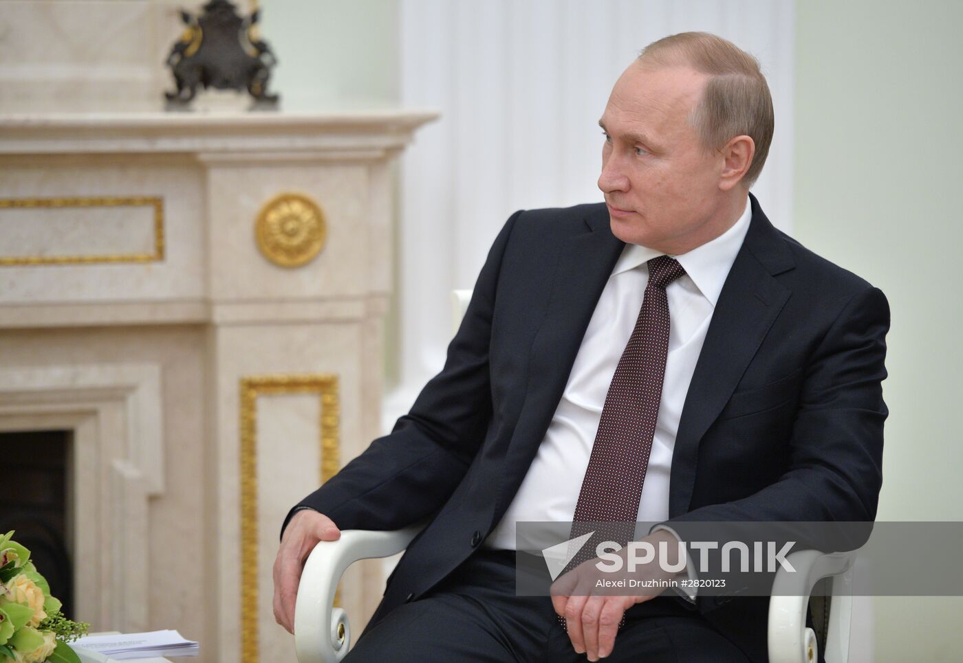 President Vladimir Putin meets with President of Austria Heinz Fischer