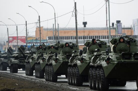 First rehearsal of Victory parade in Yekaterinburg