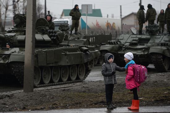 First rehearsal of Victory parade in Yekaterinburg