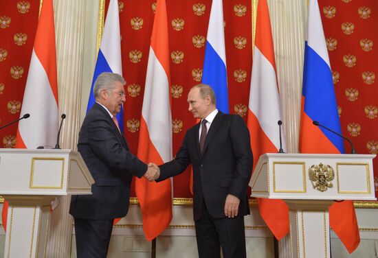 Russian President Vladimir Putin's meeting with President of Austria Heinz Fischer