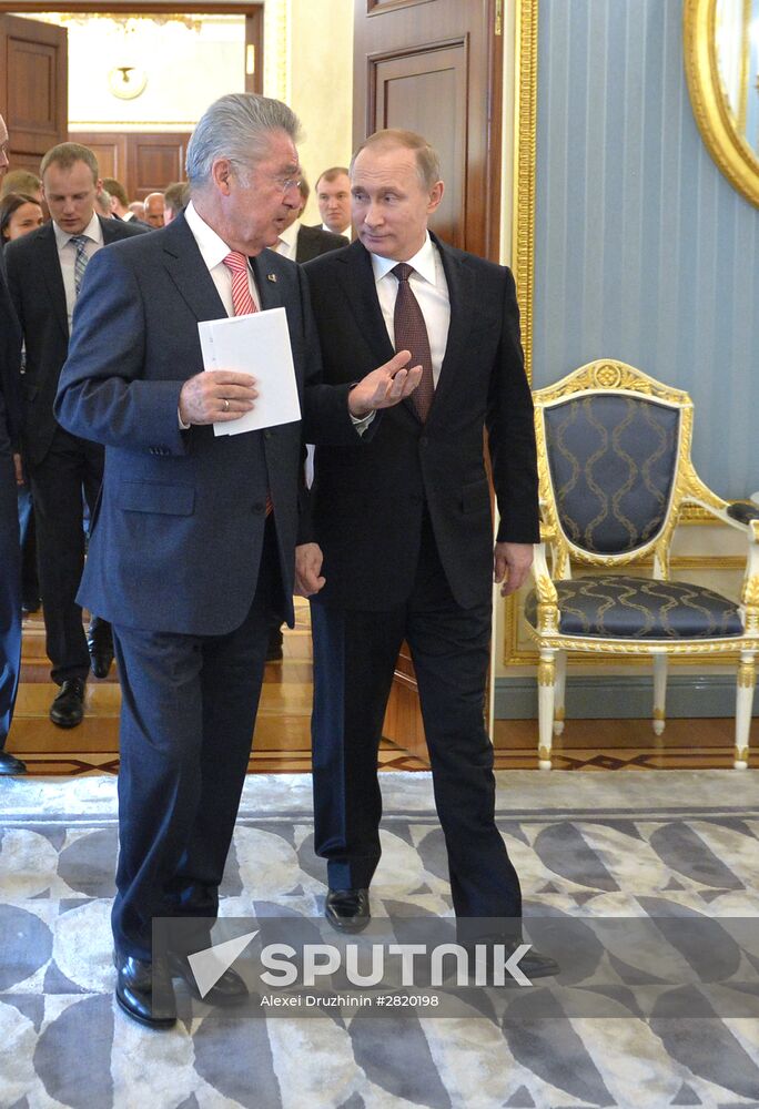 Russian President Vladimir Putin's meeting with President of Austria Heinz Fischer