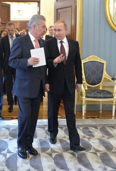 Russian President Vladimir Putin's meeting with President of Austria Heinz Fischer
