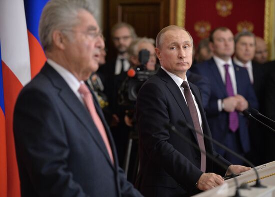 Russian President Vladimir Putin's meeting with President of Austria Heinz Fischer
