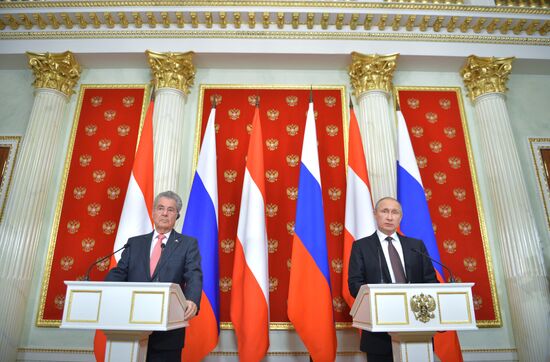 Russian President Vladimir Putin's meeting with President of Austria Heinz Fischer
