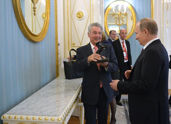 Russian President Vladimir Putin's meeting with President of Austria Heinz Fischer