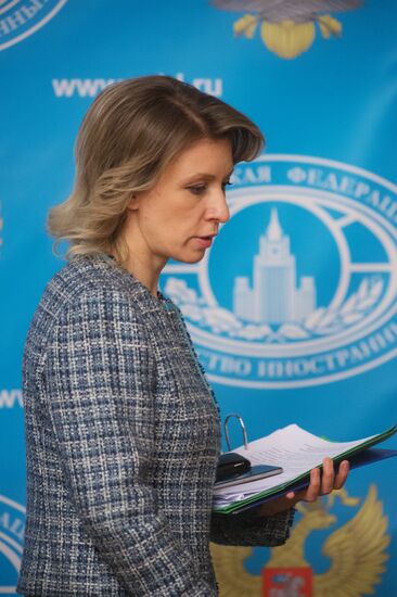 Briefing with Russian Foreign Affairs Ministry Spokesperson Maria Zakharova