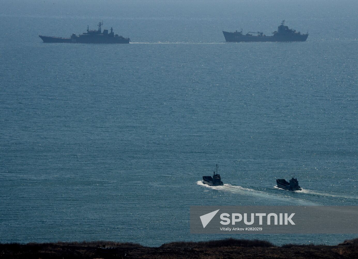 Tactical drill of Pacific Fleet's naval infantry brigade and motor-rifle brigade of 5th Combined Arms Army of Eastern Military District