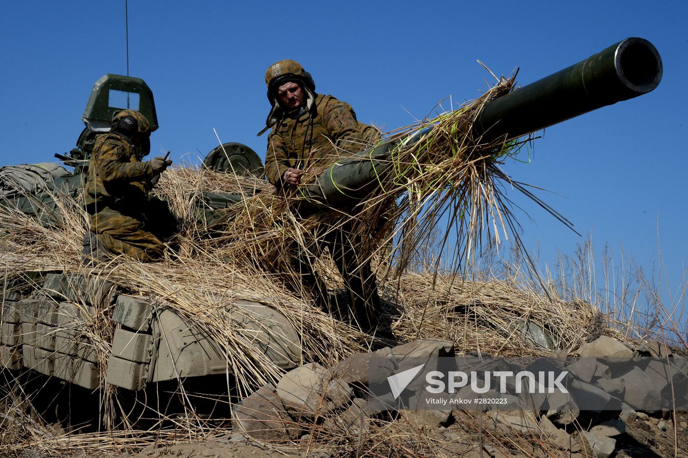 Tactical drill of Pacific Fleet's Naval Infantry brigade and motor-rifle brigade of 5th Combined Arms Army of Eastern Military District