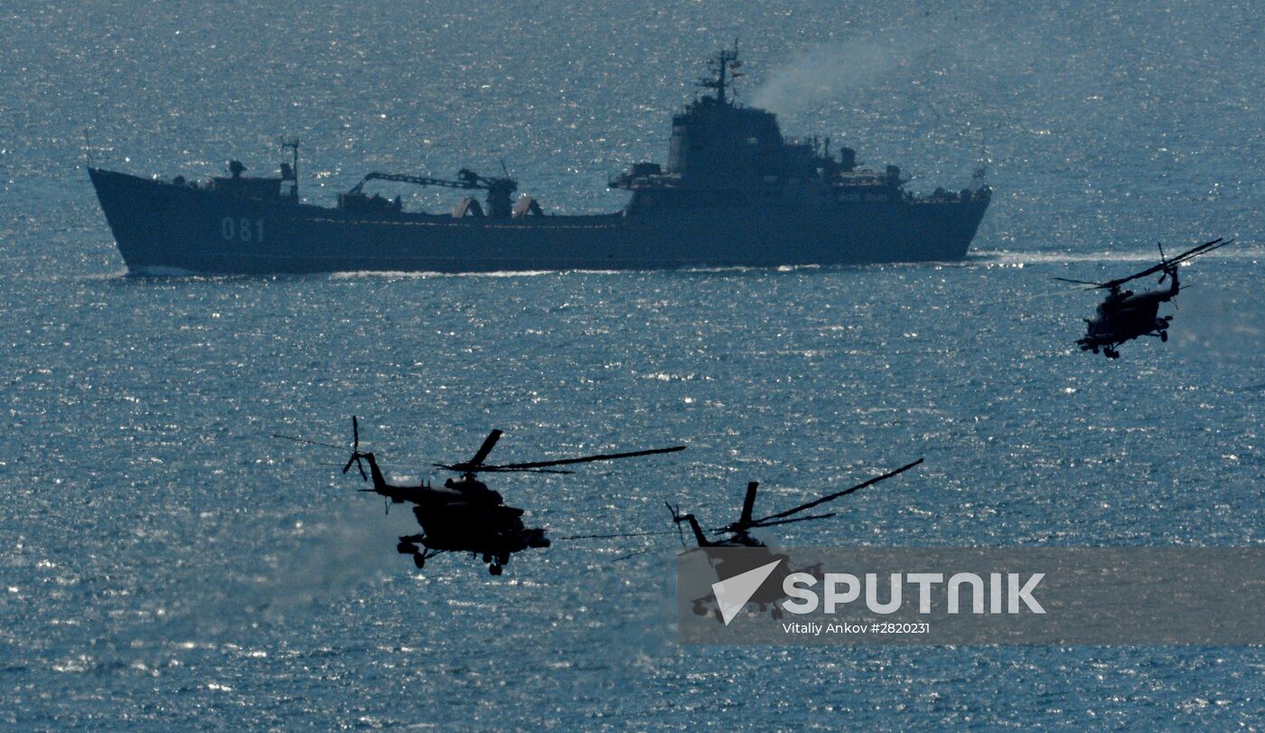 Tactical drill of Pacific Fleet's Naval Infantry brigade and motor-rifle brigade of 5th Combined Arms Army of Eastern Military District