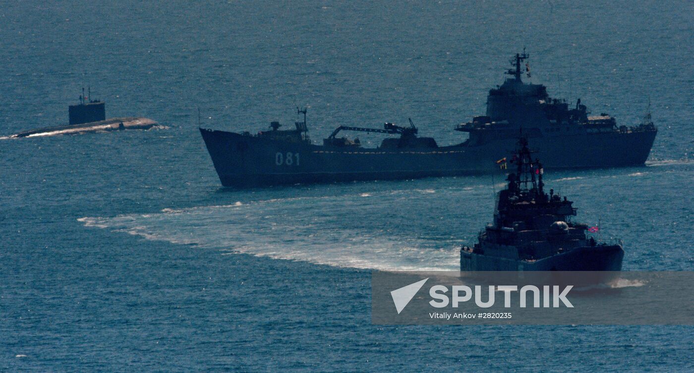 Tactical drill of Pacific Fleet's Naval Infantry brigade and motor-rifle brigade of 5th Combined Arms Army of Eastern Military District