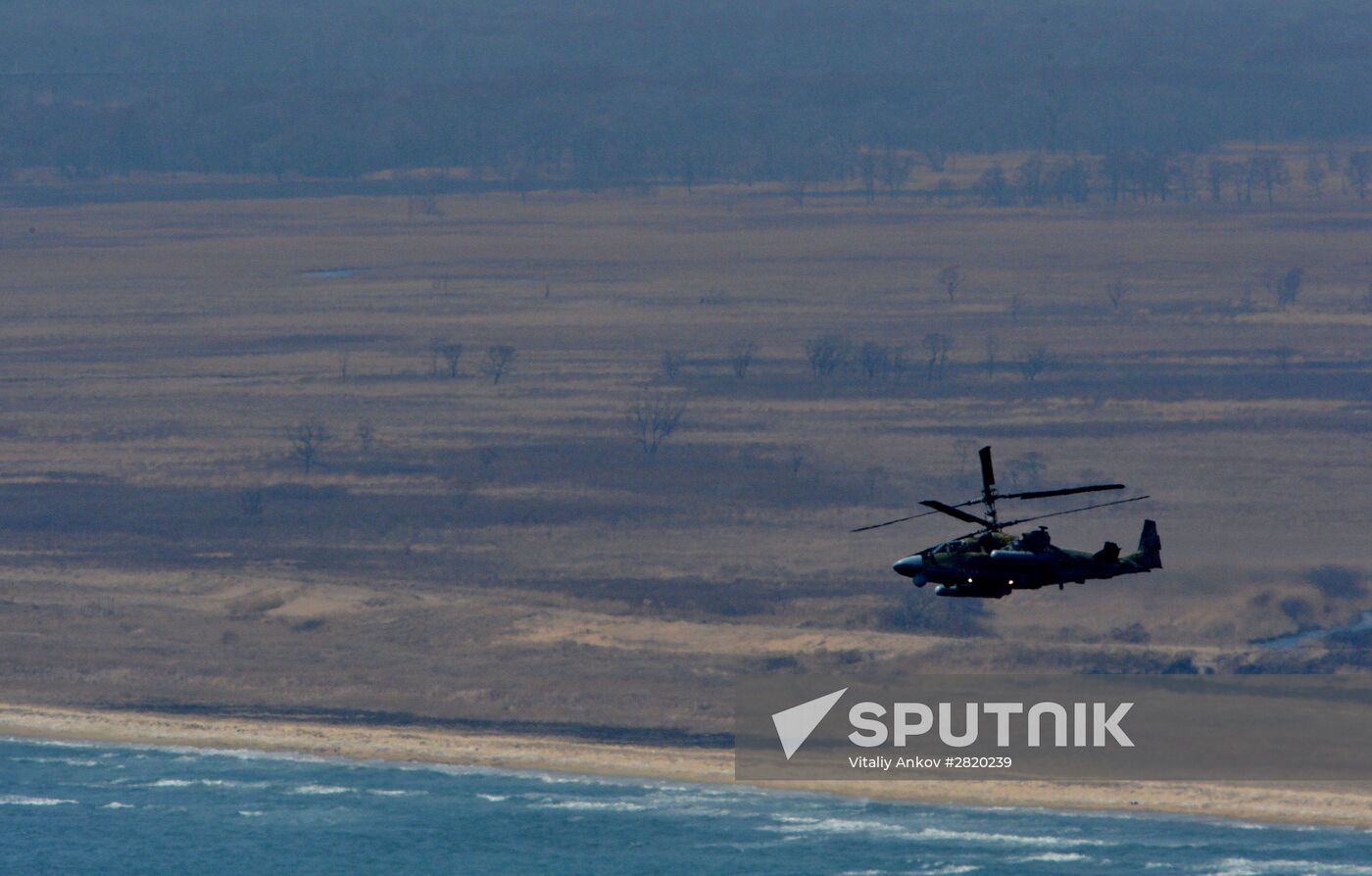 Tactical drill of Pacific Fleet's Naval Infantry brigade and motor-rifle brigade of 5th Combined Arms Army of Eastern Military District