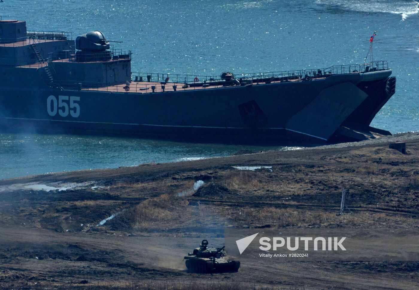 Tactical drill of Pacific Fleet's Naval Infantry brigade and motor-rifle brigade of 5th Combined Arms Army of Eastern Military District