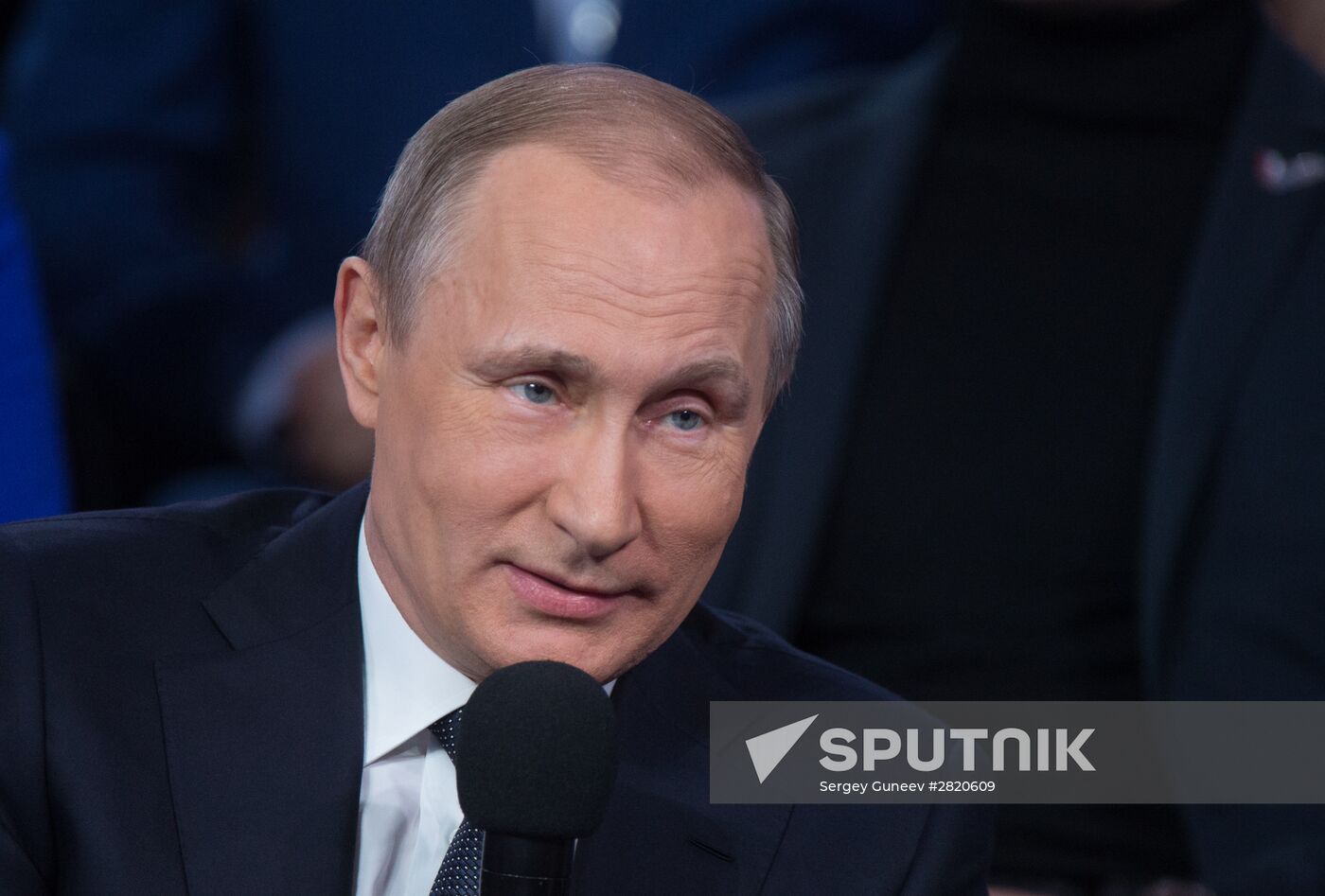 President Vladimir Putin attends Russian Popular Front's media forum, Truth and Justice