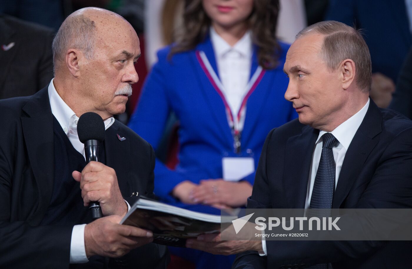President Vladimir Putin attends Russian Popular Front's media forum, Truth and Justice