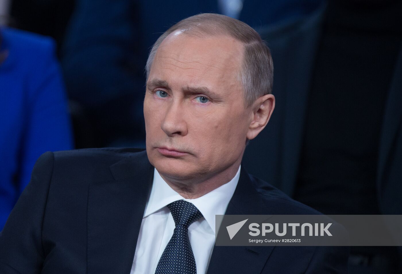 President Vladimir Putin attends Russian Popular Front's media forum, Truth and Justice