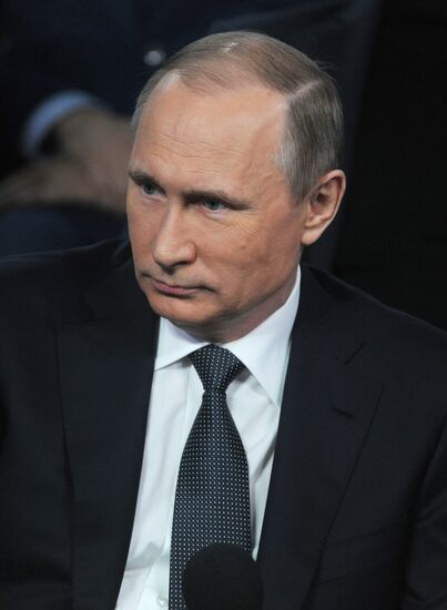 President Vladimir Putin attends Russian Popular Front's media forum, Truth and Justice