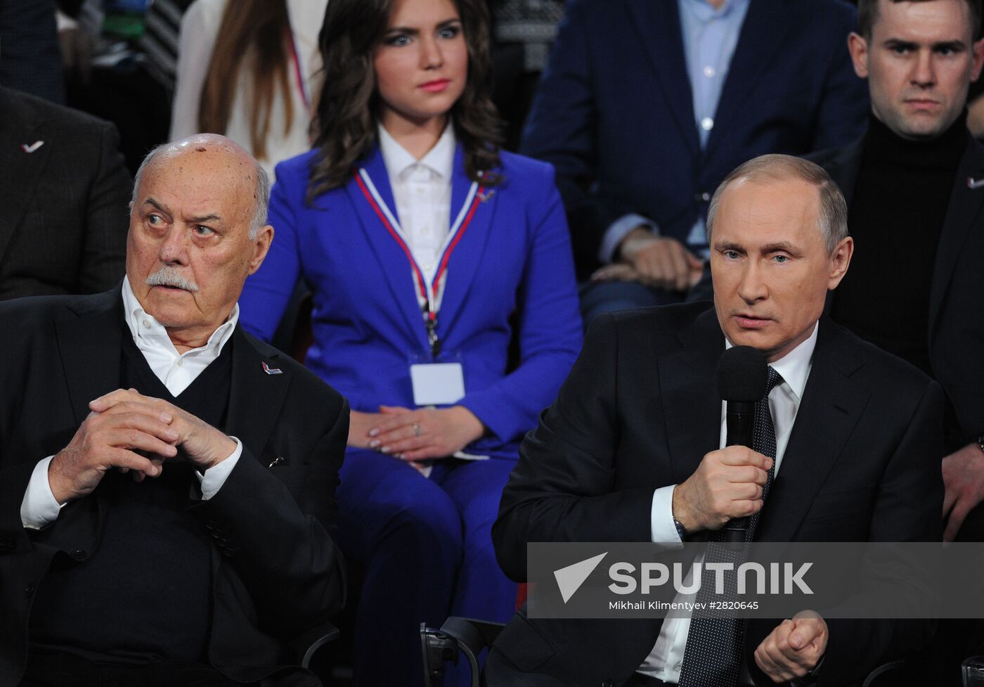 President Vladimir Putin attends Russian Popular Front's media forum, Truth and Justice