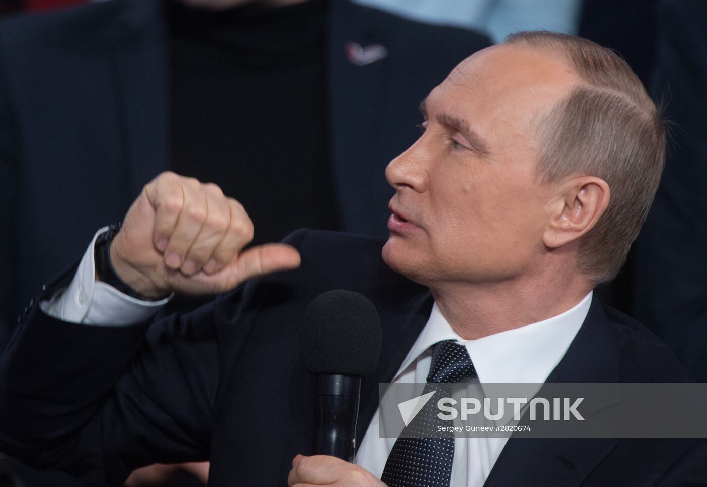 President Vladimir Putin attends Russian Popular Front's media forum, Truth and Justice