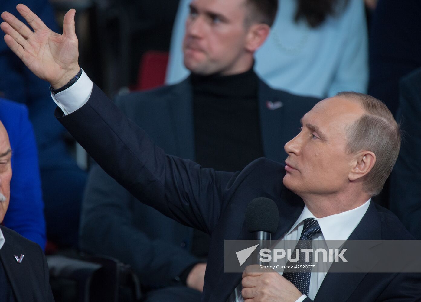 President Vladimir Putin attends Russian Popular Front's media forum, Truth and Justice