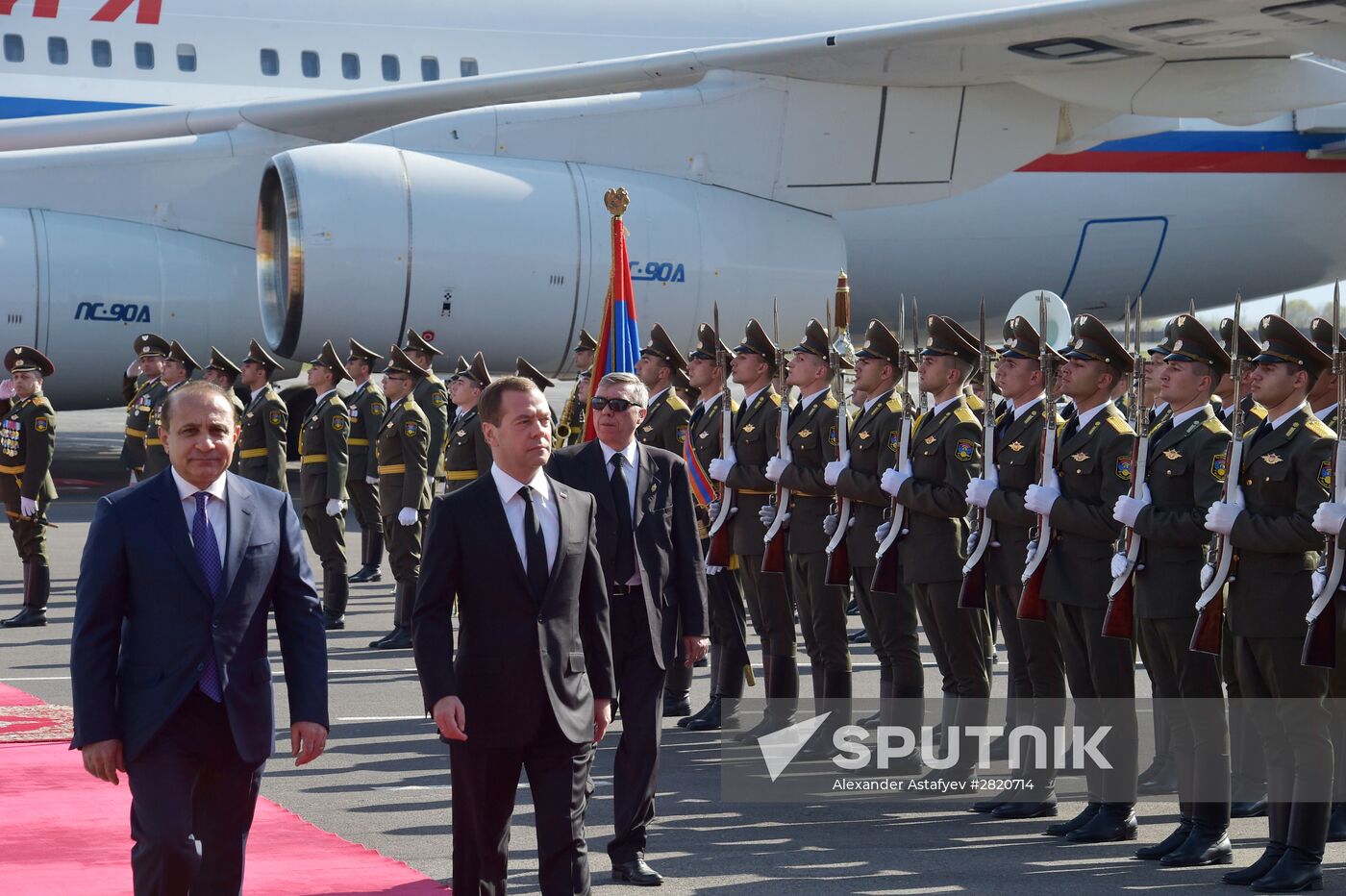 Russian Prime Minister Dmitry Medvedev makes official visit to Armenia