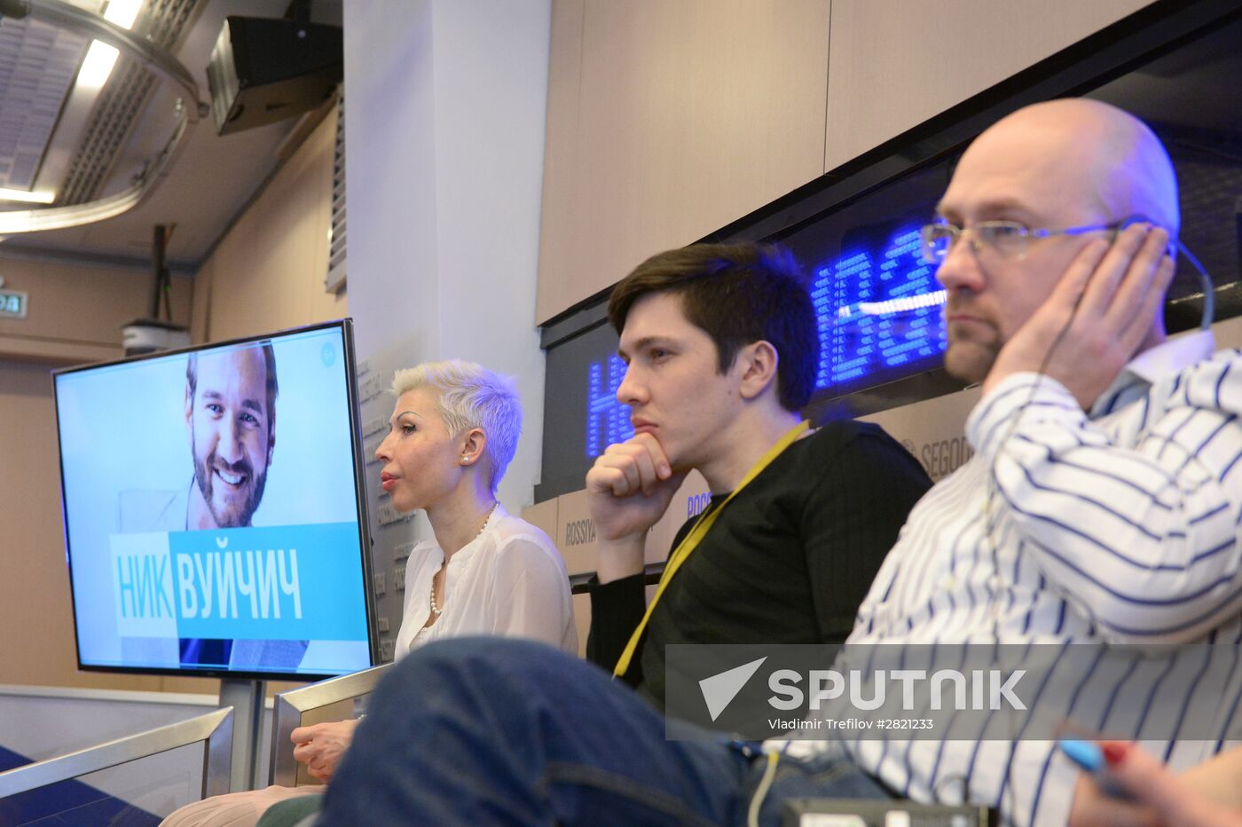 News conference by writer and sponsor Nick Vujicic