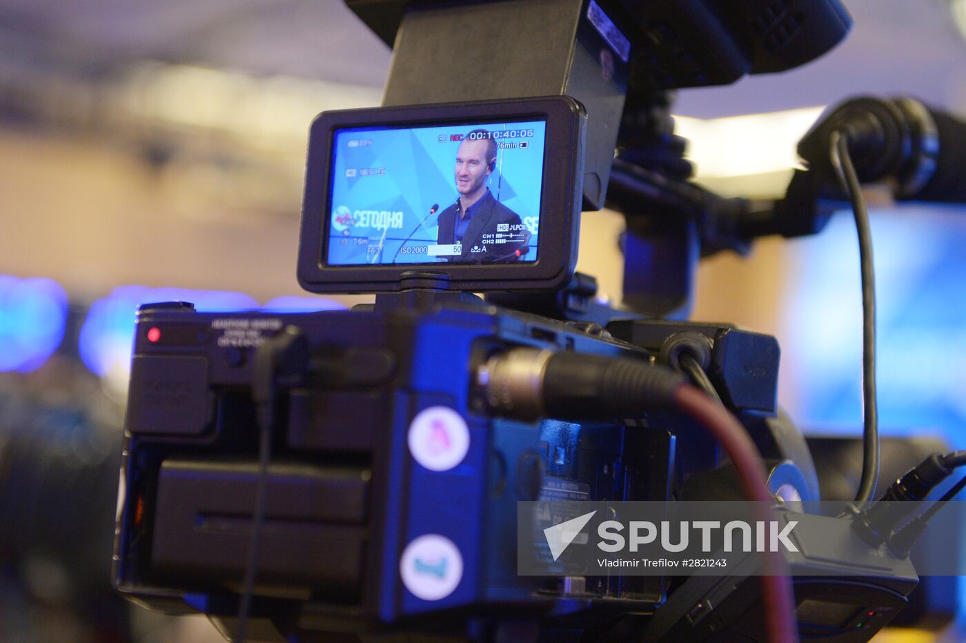 News conference by writer and sponsor Nick Vujicic