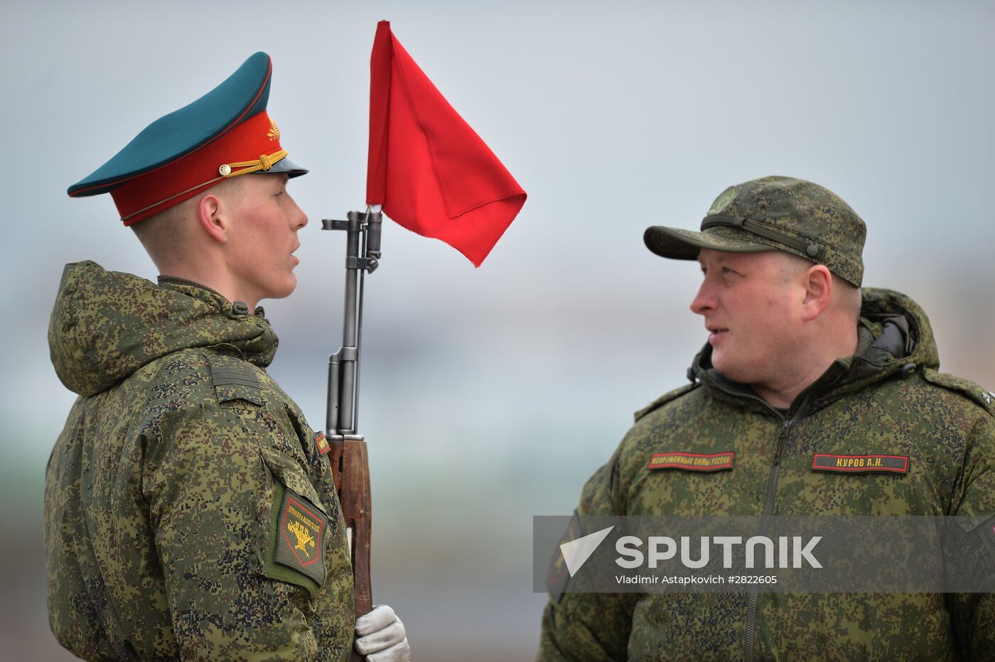 Rehearsing V-Day military parade on May 9