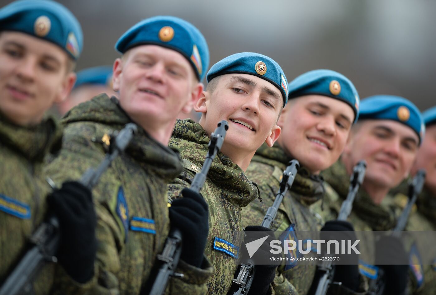 Rehearsing V-Day military parade on May 9