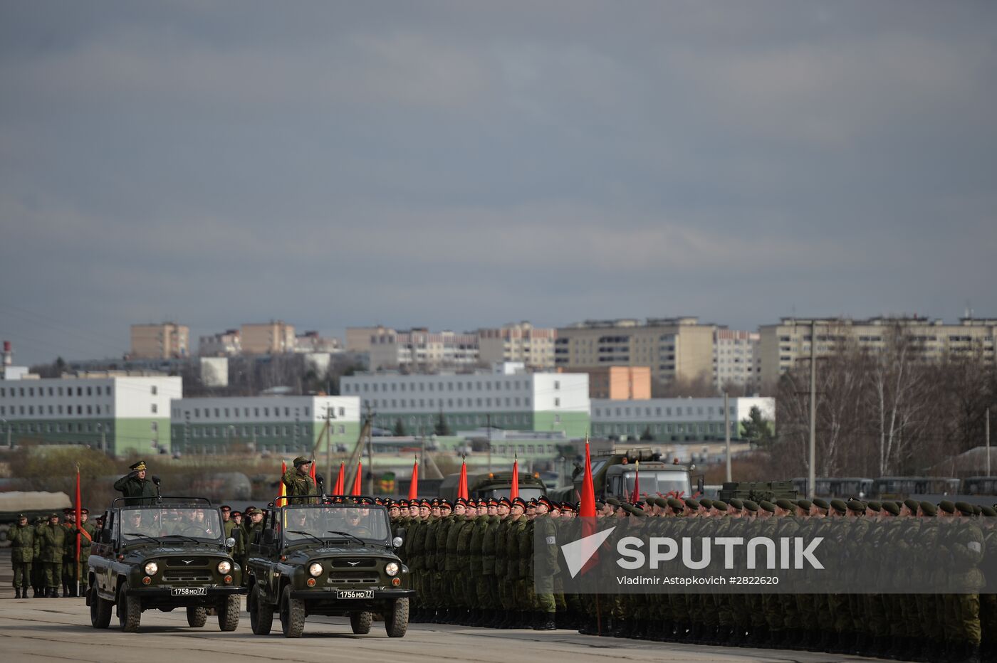 Rehearsing V-Day military parade on May 9