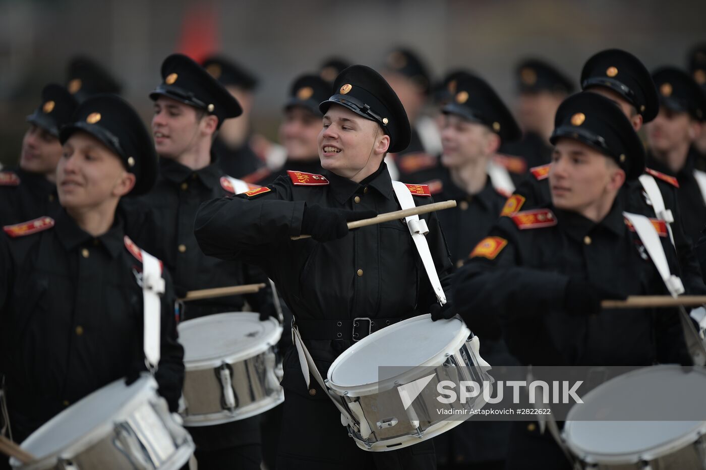 Rehearsing V-Day military parade on May 9
