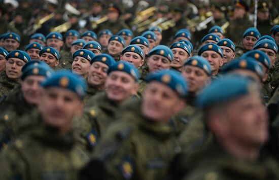 Rehearsing V-Day military parade on May 9