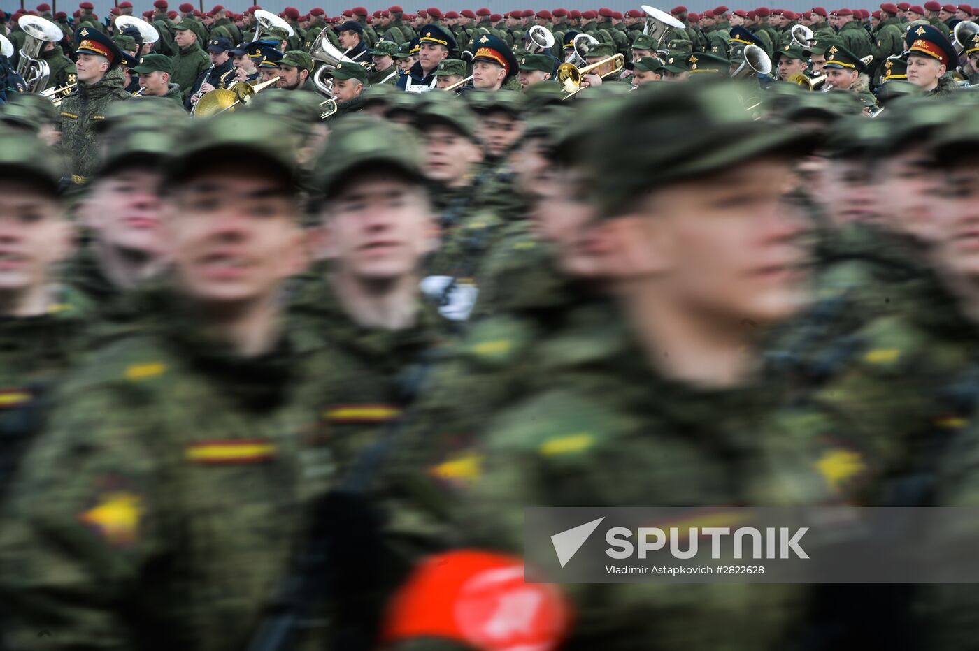 Rehearsing V-Day military parade on May 9