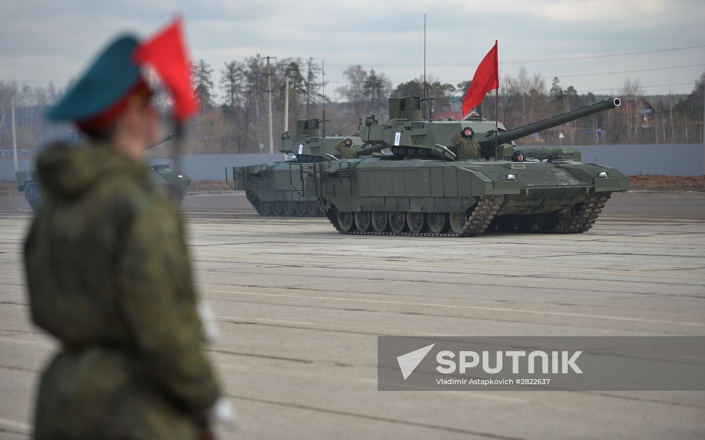 Rehearsing V-Day military parade on May 9