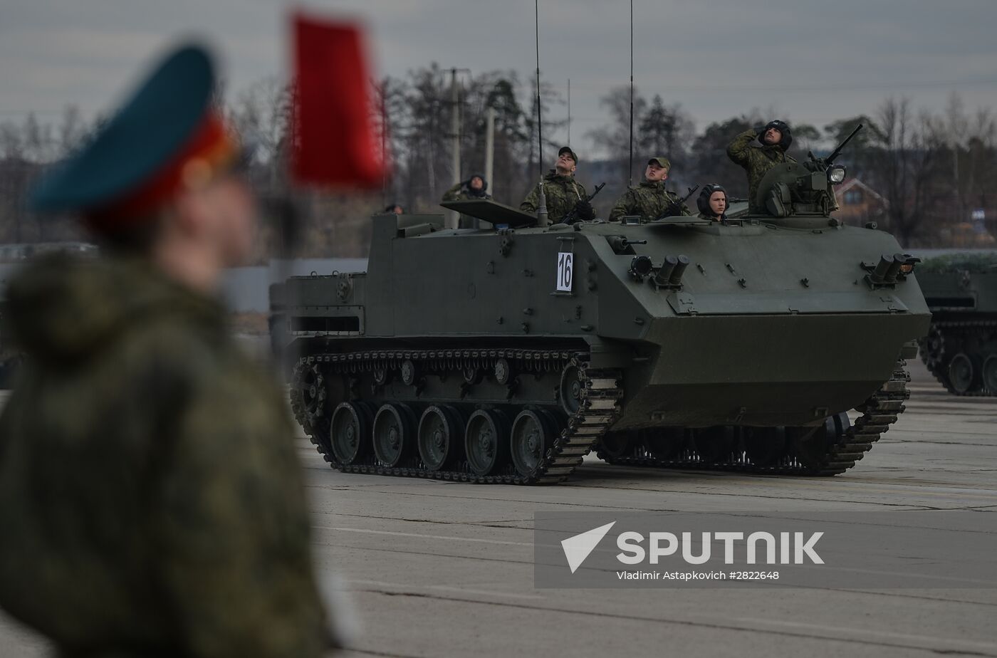 Rehearsing V-Day military parade on May 9