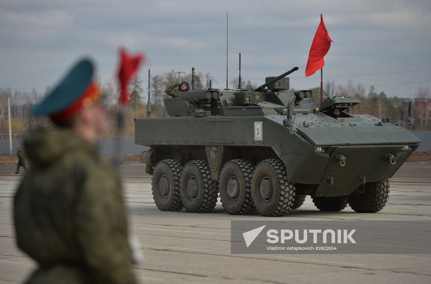 Rehearsing V-Day military parade on May 9