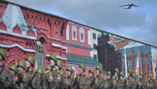 Rehearsing V-Day military parade on May 9