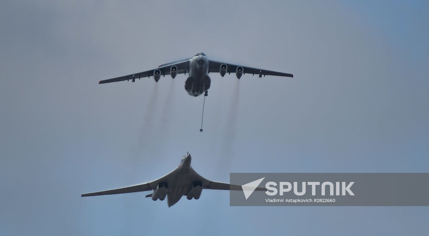 Rehearsing V-Day military parade on May 9