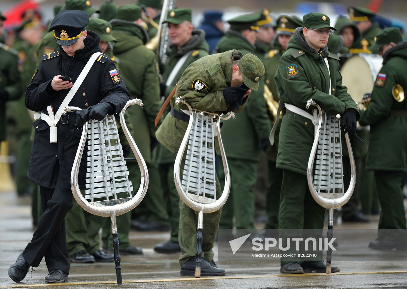 Rehearsing V-Day military parade on May 9