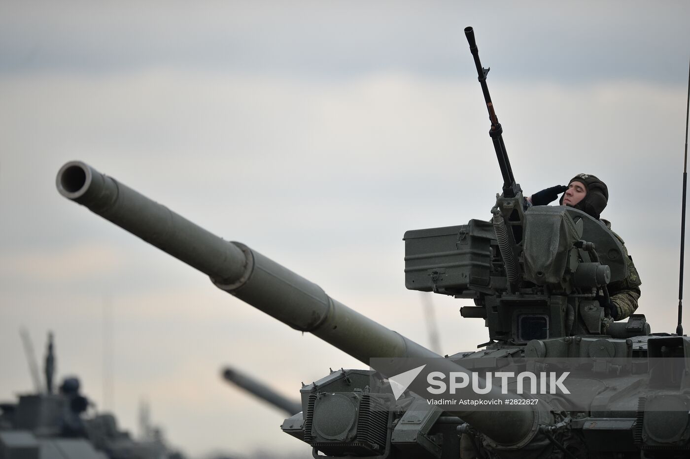 Rehearsing V-Day military parade on May 9