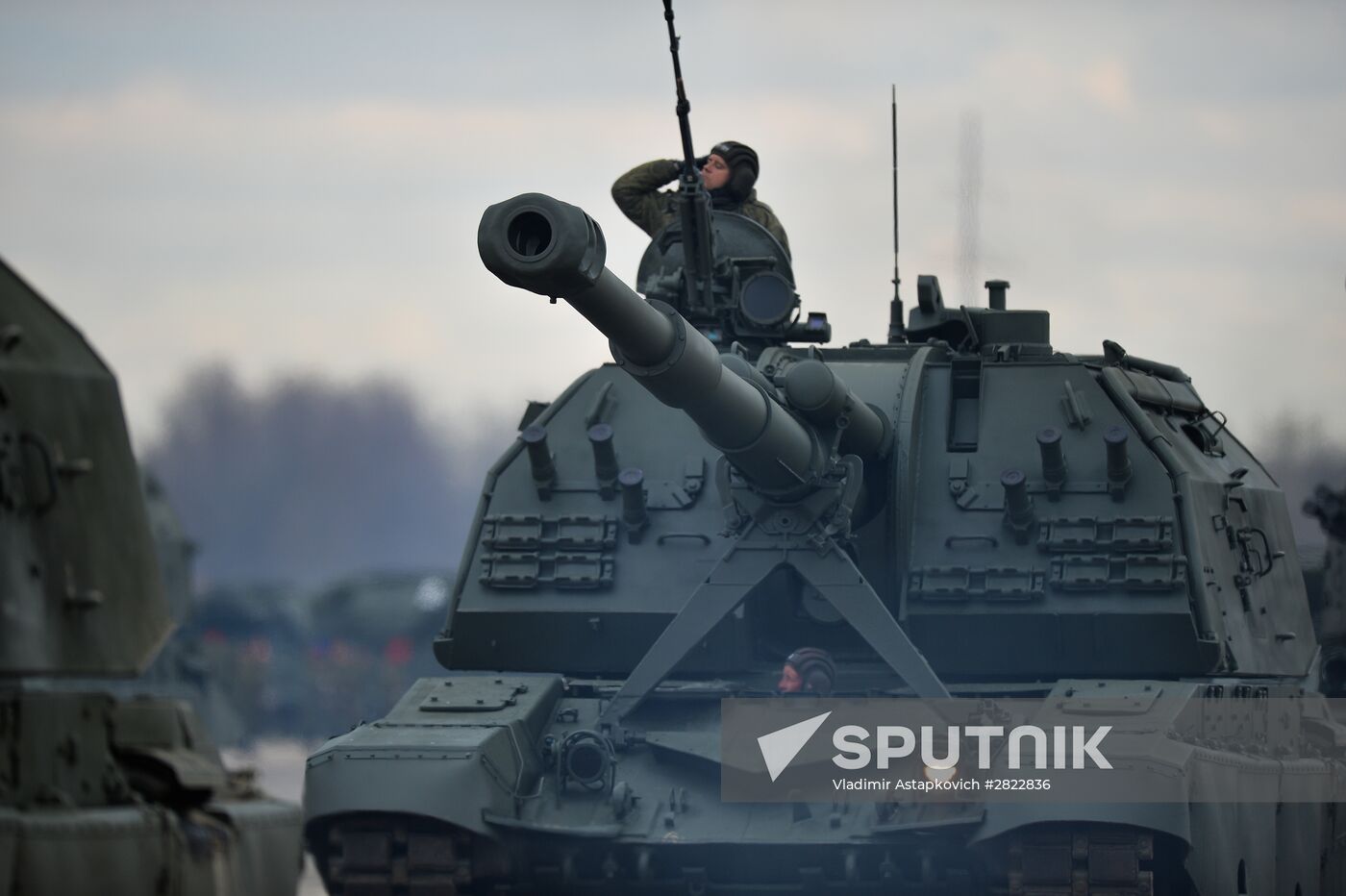 Rehearsing V-Day military parade on May 9