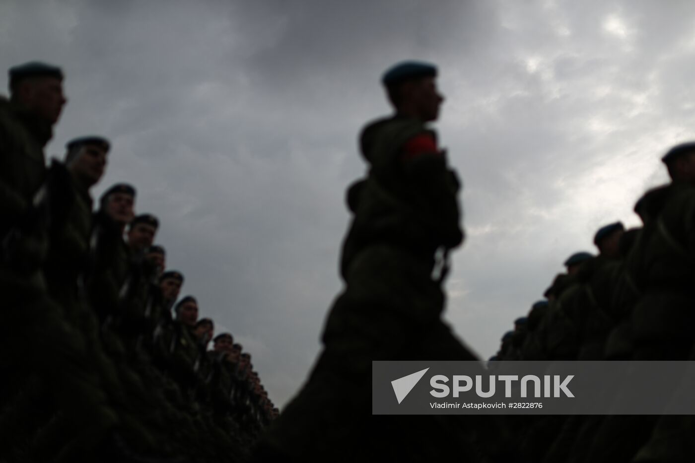 Rehearsing V-Day military parade on May 9