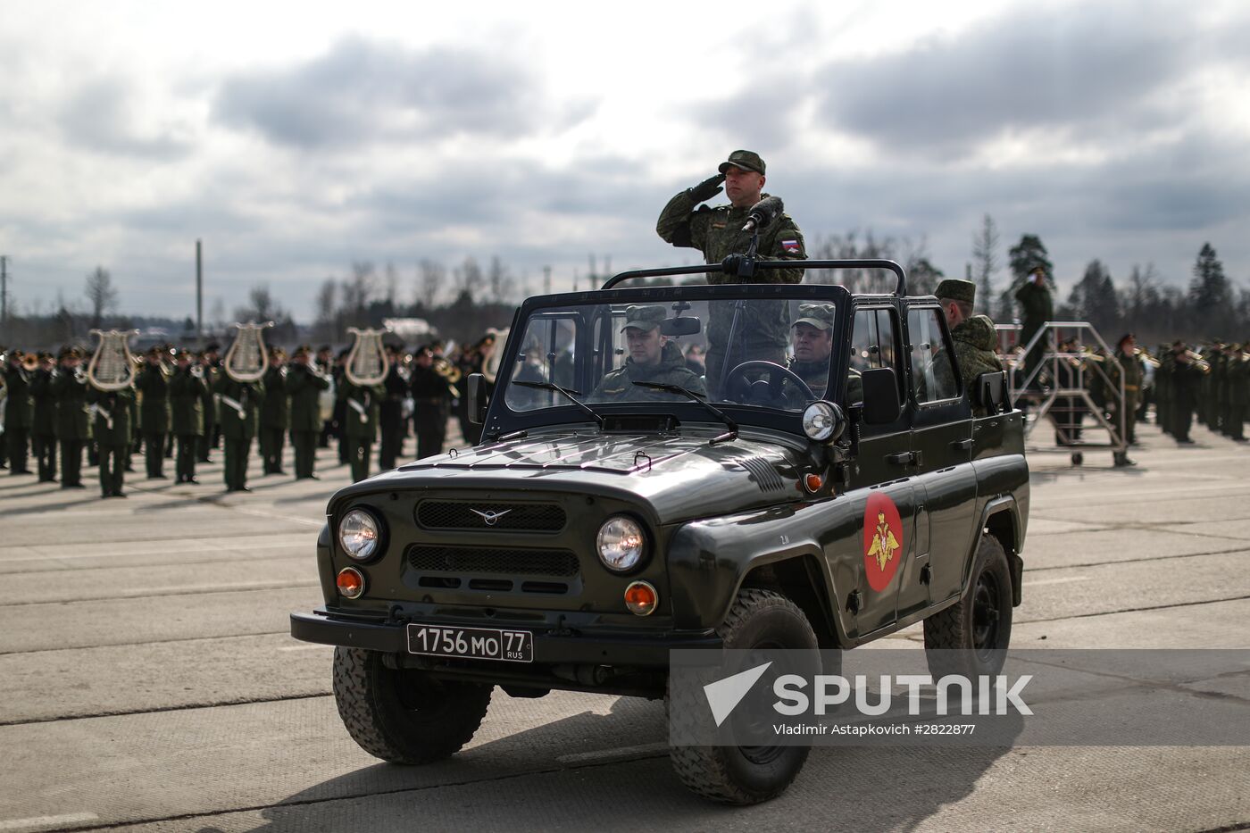 Rehearsing V-Day military parade on May 9