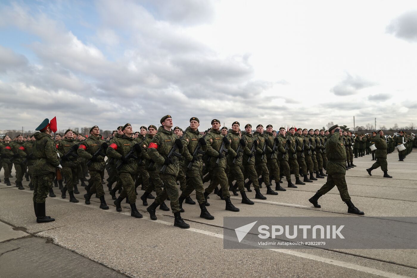 Rehearsing V-Day military parade on May 9