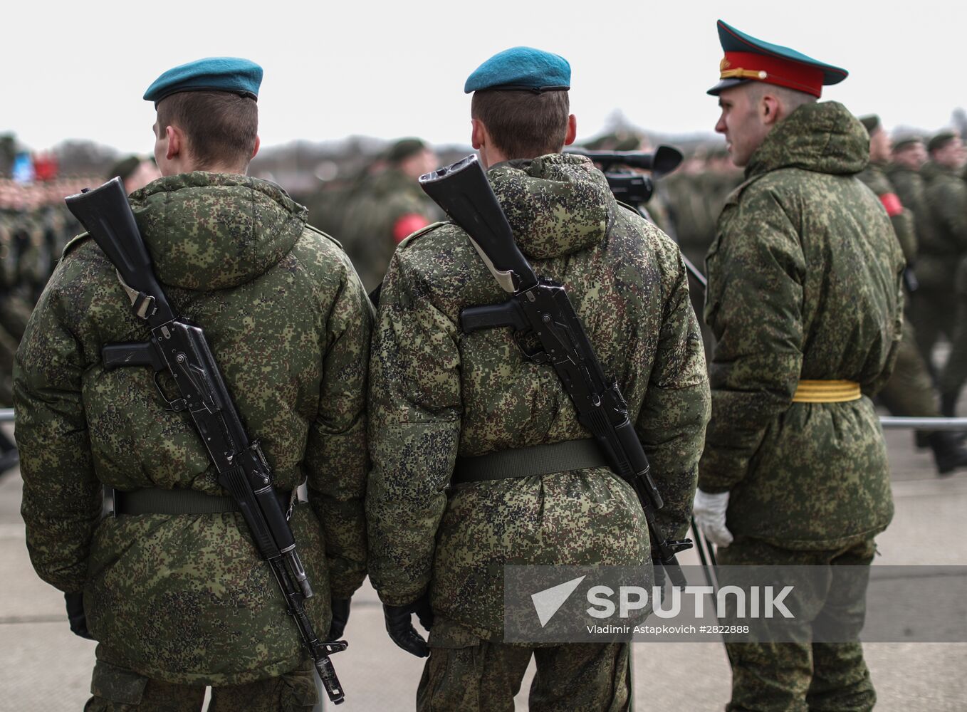 Rehearsing V-Day military parade on May 9