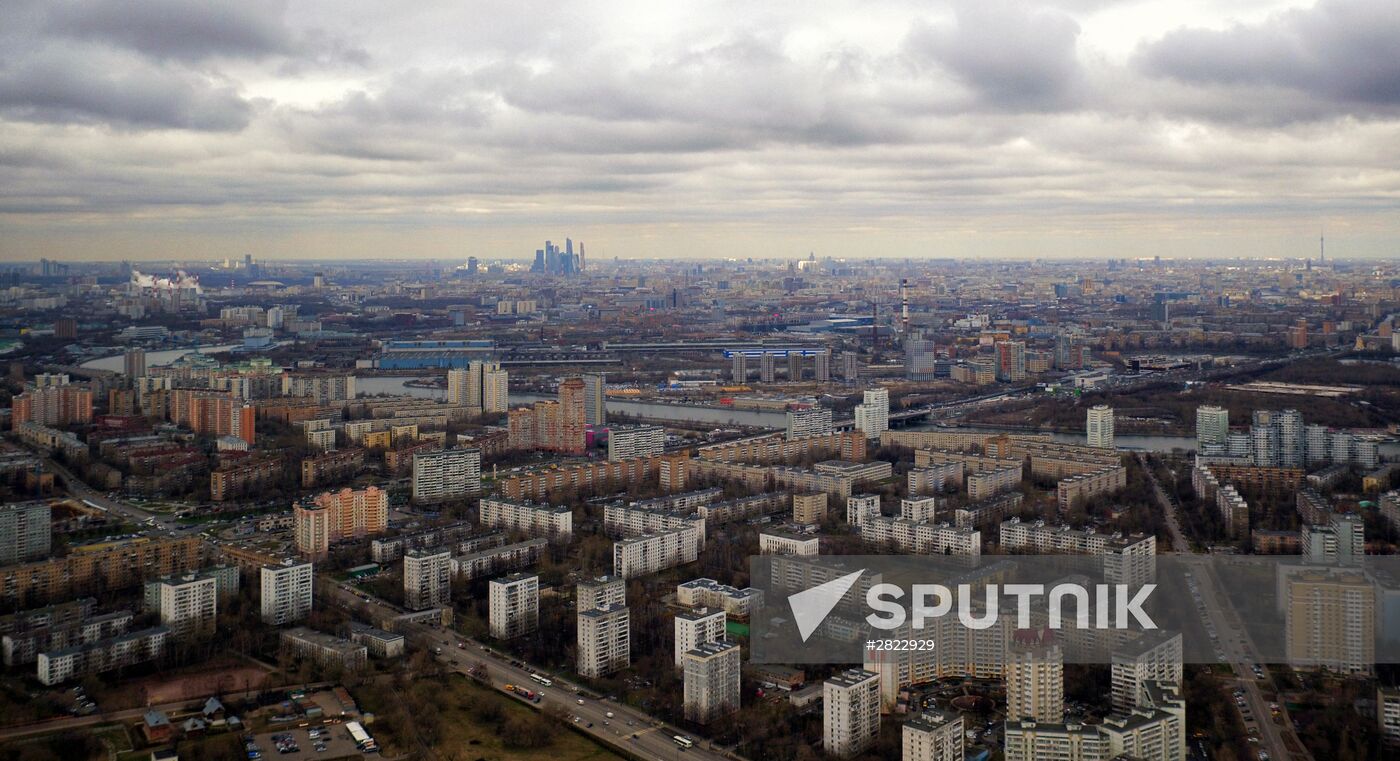 Residential quaters near Moscow's Kolomenskoye metro station