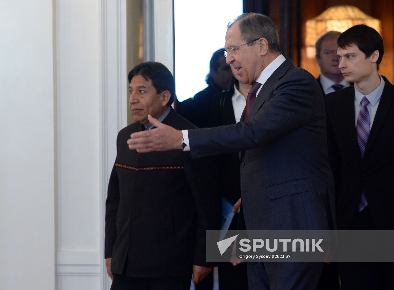 Russian Foreign Minister Sergey Lavrov meets with Bolivian Foreign Minister David Choquehuanca Céspedes
